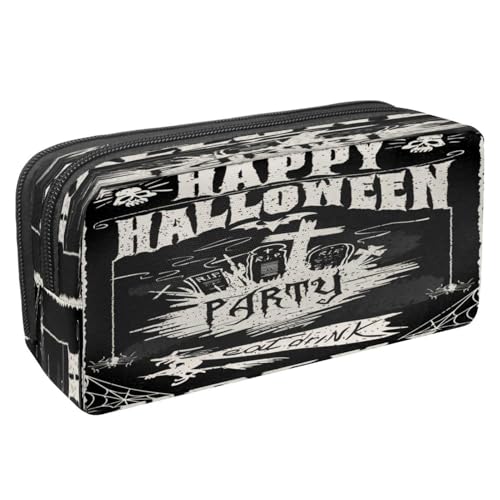 VAPOKF Federmäppchen, Stifttasche, Schüler-Schreibwaren-Tasche mit Reißverschluss, für Jungen und Mädchen, Schul- und Bürobedarf, gruseliger Halloween-Friedhof mit Krähe, Halloween-Party-Poster, VAPOKF Federmäppchen, Stifttasche, Schüler-Schreibwaren-Tasche mit Reißverschluss, für Jungen und Mädchen, Schul- und Bürobedarf, gruseliger Halloween-Friedhof mit Krähe, Halloween-Party-Poster, von VAPOKF