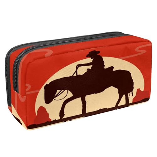 VAPOKF Federmäppchen Mäppchen, Artikeltasche pa für Teenager Mädchen, Schul-Büroartikel - Silhouette Wildes Westens Cowboyfahrt, multi, 2.3x8.2x3.9in/6x21x10cm, multi, 2.3x8.2x3.9in/6x21x10cm VAPOKF Federmäppchen Mäppchen, Artikeltasche pa für Teenager Mädchen, Schul-Büroartikel - Silhouette Wildes Westens Cowboyfahrt, multi, 2.3x8.2x3.9in/6x21x10cm, multi, 2.3x8.2x3.9in/6x21x10cm von VAPOKF