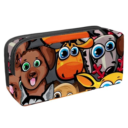 VAPOKF Federmäppchen Mäppchen, Artikeltasche pa für Teenager Mädchen, Schul-Bürostartikel - Tiere Hunde Katze Hirsch Giraffe, multi, 2.3x8.2x3.9in/6x21x10cm, Organizer für, multi, VAPOKF Federmäppchen Mäppchen, Artikeltasche pa für Teenager Mädchen, Schul-Bürostartikel - Tiere Hunde Katze Hirsch Giraffe, multi, 2.3x8.2x3.9in/6x21x10cm, Organizer für, multi, von VAPOKF