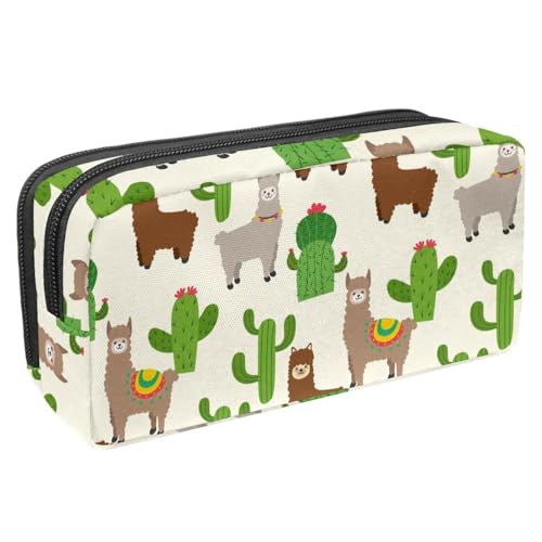 VAPOKF Federmäppchen Mäppchen, Artikeltasche pa für Teenager Mädchen, Schulbedarf - braun grau Alpaka Muster Kaktus, multi, 2.3x8.2x3.9in/6x21x10cm, Organizer für, multi, 2.3x8.2x3.9in/6x21x10cm VAPOKF Federmäppchen Mäppchen, Artikeltasche pa für Teenager Mädchen, Schulbedarf - braun grau Alpaka Muster Kaktus, multi, 2.3x8.2x3.9in/6x21x10cm, Organizer für, multi, 2.3x8.2x3.9in/6x21x10cm von VAPOKF