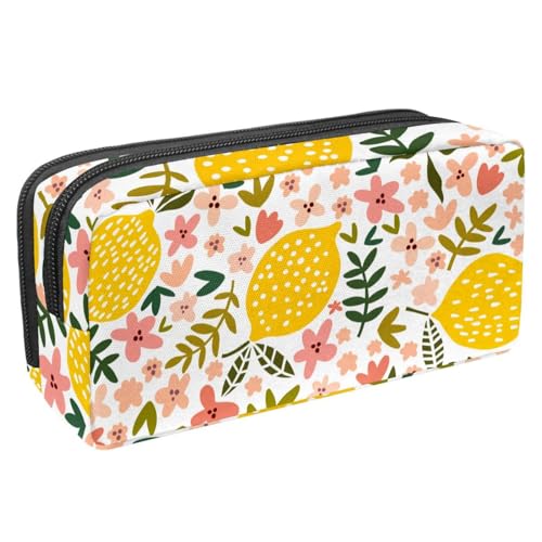 VAPOKF Federmäppchen Mäppchen, Artikeltasche pa für Teenager Mädchen, Schulbedarf - fruchtige Zitrone mit Blumenmuster, multi, 2.3x8.2x3.9in/6x21x10cm, Organizer für, multi, 2.3x8.2x3.9in/6x21x10cm VAPOKF Federmäppchen Mäppchen, Artikeltasche pa für Teenager Mädchen, Schulbedarf - fruchtige Zitrone mit Blumenmuster, multi, 2.3x8.2x3.9in/6x21x10cm, Organizer für, multi, 2.3x8.2x3.9in/6x21x10cm von VAPOKF