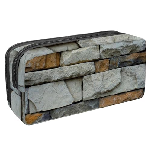 VAPOKF Federmäppchen Mäppchen, Artikeltasche pa für Teenager Mädchen, Schulunterlagen - grau und braun Beton Ziegelmauerwerk, multi, 2.3x8.2x3.9in/6x21x10cm, Organizer, multi, 2.3x8.2x3.9in/6x21x10cm, VAPOKF Federmäppchen Mäppchen, Artikeltasche pa für Teenager Mädchen, Schulunterlagen - grau und braun Beton Ziegelmauerwerk, multi, 2.3x8.2x3.9in/6x21x10cm, Organizer, multi, 2.3x8.2x3.9in/6x21x10cm, von VAPOKF