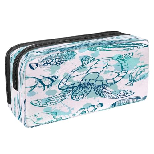 VAPOKF Federmäppchen Stiftetasche Student Schreibwaren Tasche mit Reißverschluss für Jungen Mädchen Schule & Bürobedarf, Vintage Grunge Segeln Abenteuer, Tropische Fische und Meeresschildkröten, VAPOKF Federmäppchen Stiftetasche Student Schreibwaren Tasche mit Reißverschluss für Jungen Mädchen Schule & Bürobedarf, Vintage Grunge Segeln Abenteuer, Tropische Fische und Meeresschildkröten, von VAPOKF