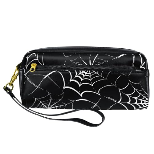 VAPOKF Federmäppchen aus PU, Federmäppchen, Schüler-Schreibwaren-Tasche mit Reißverschluss, für Jungen und Mädchen, Schul- und Bürobedarf – Grunge Spinnennetz, multi, 20.5x5x8.5cm/8.1x2x3.3in, von VAPOKF