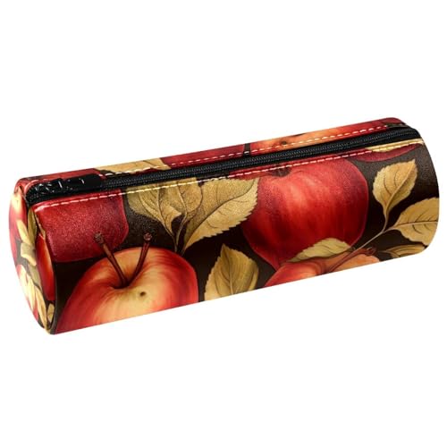 VAPOKF Federmäppchen aus PU-Leder mit roten Äpfeln, für Stifte, Münzen, Kosmetik, Make-up-Tasche für Studenten, Schreibwaren, Schule, Arbeit, Büro, Aufbewahrung, multi, 20x6.3cm/7.9x2.5in, VAPOKF Federmäppchen aus PU-Leder mit roten Äpfeln, für Stifte, Münzen, Kosmetik, Make-up-Tasche für Studenten, Schreibwaren, Schule, Arbeit, Büro, Aufbewahrung, multi, 20x6.3cm/7.9x2.5in, von VAPOKF