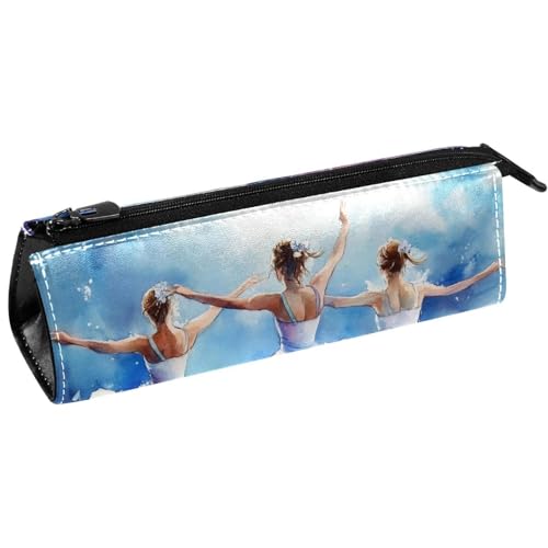 VAPOKF Federmäppchen für Mädchen, Motiv: Ballett, Schreibwaren, Kosmetiktasche, kompakte Reißverschlusstasche, Blau VAPOKF Federmäppchen für Mädchen, Motiv: Ballett, Schreibwaren, Kosmetiktasche, kompakte Reißverschlusstasche, Blau von VAPOKF