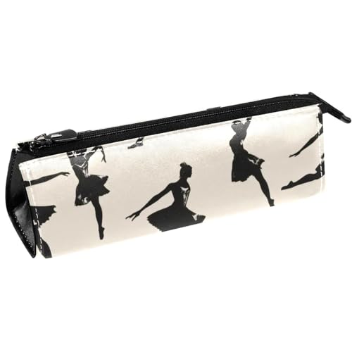 VAPOKF Federmäppchen für Mädchen mit tanzendem Ballett, Schreibwaren, Kosmetiktasche, kompakte Reißverschlusstasche von VAPOKF