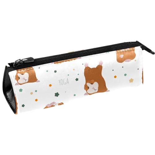 VAPOKF Federmäppchen für Meerschweinchen, Yoga, Schreibwaren, Kosmetiktasche, kompakte Reißverschlusstasche, multi, 5.5 ×6 ×20CM/2.2x2.4x7.9 in, Taschen-Organizer von VAPOKF