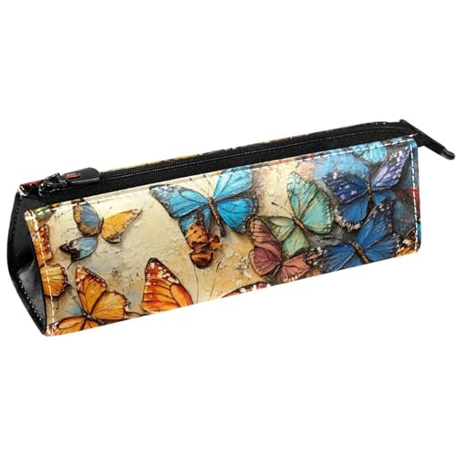 VAPOKF Federmäppchen für Ölgemälde, Motiv: Schmetterling, Schreibwaren, Bleistifttasche, Kosmetiktasche, kompakte Reißverschlusstasche VAPOKF Federmäppchen für Ölgemälde, Motiv: Schmetterling, Schreibwaren, Bleistifttasche, Kosmetiktasche, kompakte Reißverschlusstasche von VAPOKF