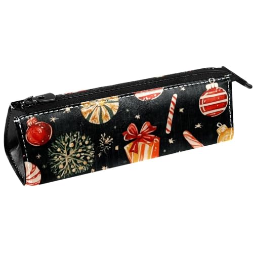 VAPOKF Federmäppchen für Weihnachts-Süßigkeiten und Geschenke, Schreibwaren-Tasche, Kosmetiktasche, kompakte Reißverschlusstasche von VAPOKF