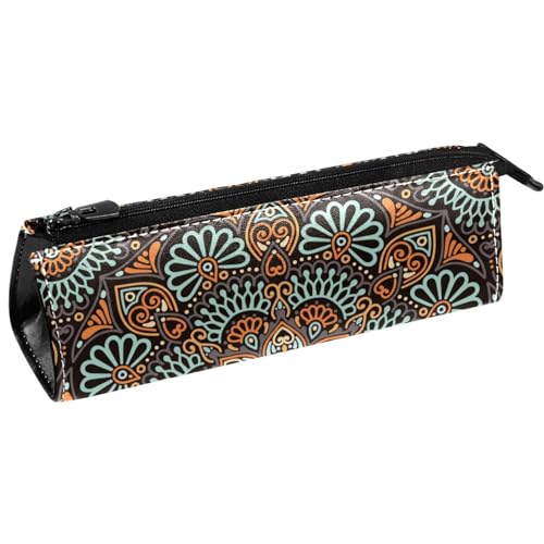 VAPOKF Federmäppchen im Vintage-Mandala-Blumenmuster, Schreibwaren-Tasche, Kosmetiktasche, kompakte Reißverschlusstasche, multi, 5.5 ×6 ×20CM/2.2x2.4x7.9 in, Taschen-Organizer von VAPOKF