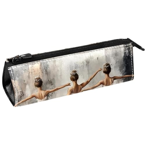 VAPOKF Federmäppchen mit Ballerinas, tanzende Mädchen, Schreibwaren-Tasche, Kosmetiktasche, kompakte Reißverschlusstasche von VAPOKF