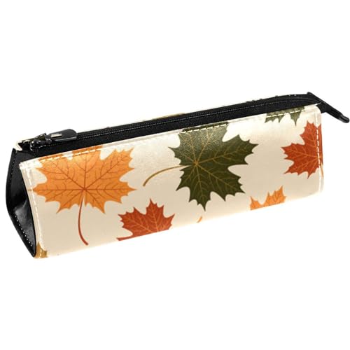 VAPOKF Federmäppchen mit Herbst-Ahornblättern, Schreibwarenbeutel, Kosmetiktasche, kompakte Reißverschlusstasche, multi, 5.5 ×6 ×20CM/2.2x2.4x7.9 in, Taschen-Organizer von VAPOKF