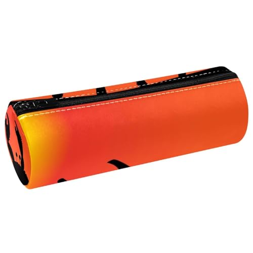 VAPOKF Federmäppchen mit Krabbe am Sonnenuntergang und Strand-Silhouette, PU-Leder, Stiftetasche, Studenten, Schreibwaren, Organizer, Tasche, Make-up-Tasche für Damen, Mädchen, Jungen, Kinder, Schule von VAPOKF