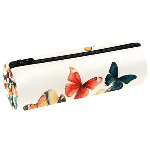 VAPOKF Federmäppchen mit Schmetterlings-Aufdruck, PU-Leder, Stifttasche, Studenten, Schreibwaren, Organizer, Tasche, Make-up-Tasche für Damen, Mädchen, Jungen, Kinder, Schule, Bürobedarf, multi VAPOKF Federmäppchen mit Schmetterlings-Aufdruck, PU-Leder, Stifttasche, Studenten, Schreibwaren, Organizer, Tasche, Make-up-Tasche für Damen, Mädchen, Jungen, Kinder, Schule, Bürobedarf, multi von VAPOKF