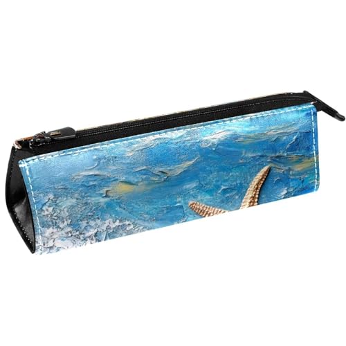 VAPOKF Federmäppchen mit Seestern auf dem Meer, Schreibwarenbeutel, Kosmetiktasche, kompakte Reißverschlusstasche VAPOKF Federmäppchen mit Seestern auf dem Meer, Schreibwarenbeutel, Kosmetiktasche, kompakte Reißverschlusstasche von VAPOKF
