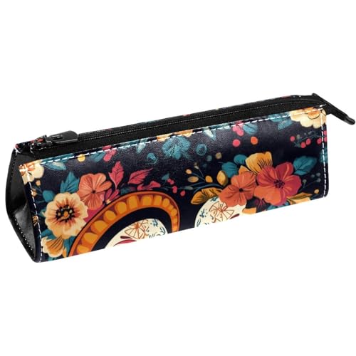 VAPOKF Federmäppchen mit Skelett-Paar und Blumen, Schreibwaren-Tasche, Kosmetiktasche, kompakte Reißverschlusstasche VAPOKF Federmäppchen mit Skelett-Paar und Blumen, Schreibwaren-Tasche, Kosmetiktasche, kompakte Reißverschlusstasche von VAPOKF