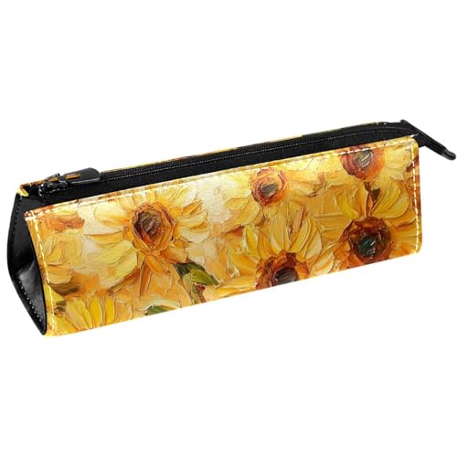 VAPOKF Federmäppchen mit Sonnenblumen-Motiv für Ölgemälde, Schreibwaren, Bleistifttasche, Kosmetiktasche, kompakte Reißverschlusstasche VAPOKF Federmäppchen mit Sonnenblumen-Motiv für Ölgemälde, Schreibwaren, Bleistifttasche, Kosmetiktasche, kompakte Reißverschlusstasche von VAPOKF