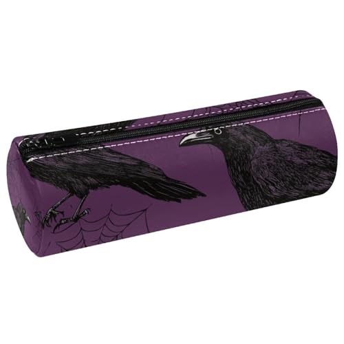 VAPOKF Federmäppchen mit Spinnennetz-Aufdruck, PU-Leder, Stifttasche, für Studenten, Schreibwaren, Organizer, Tasche, Make-up-Tasche für Damen, Mädchen, Jungen, Kinder, Schule, Bürobedarf, multi von VAPOKF