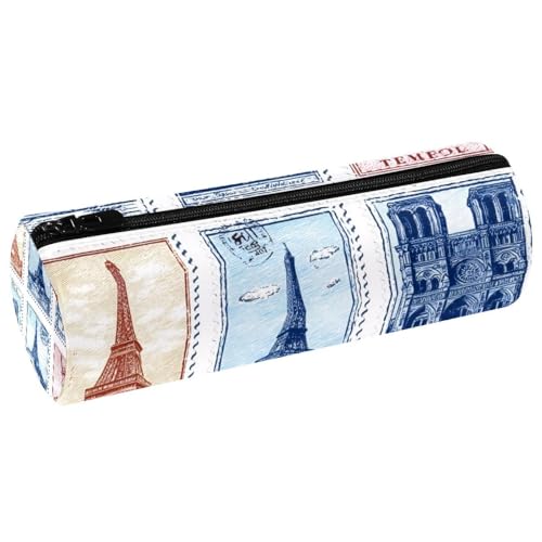 VAPOKF Federmäppchen mit Weltreise-Stempel, Leder, Stifteetui, Münzbörse, Kosmetiktasche, Make-up-Tasche für Studenten, Schreibwaren, Schule, Büro, Aufbewahrung VAPOKF Federmäppchen mit Weltreise-Stempel, Leder, Stifteetui, Münzbörse, Kosmetiktasche, Make-up-Tasche für Studenten, Schreibwaren, Schule, Büro, Aufbewahrung von VAPOKF