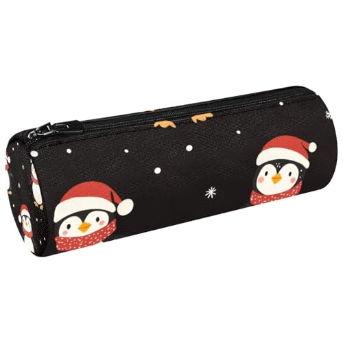 VAPOKF Federmäppchen mit Wintermütze, Schal, Pinguine, Federmäppchen, Münzbörse, Kosmetiktasche, Make-up-Tasche für Studenten, Schreibwaren, Schule, Büro, Aufbewahrung von VAPOKF