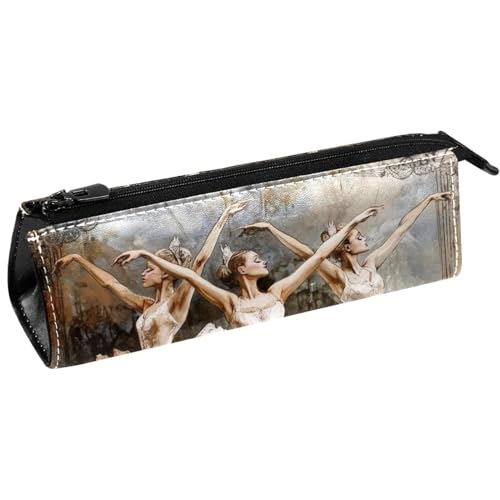 VAPOKF Federmäppchen mit drei Mädchen, Motiv: Tanzen, Ballett, Schreibwaren, Kosmetiktasche, kompakte Reißverschlusstasche von VAPOKF
