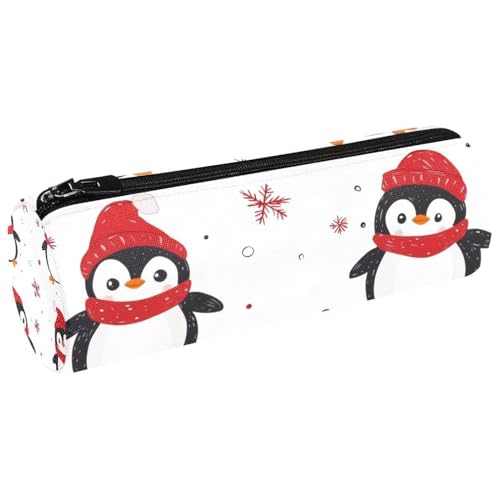 VAPOKF Federmäppchen mit niedlichem Weihnachts-Pinguin-Motiv, Münzgeldbörse, Kosmetiktasche, Make-up-Tasche für Studenten, Schreibwaren, Schule, Büro, Aufbewahrung von VAPOKF