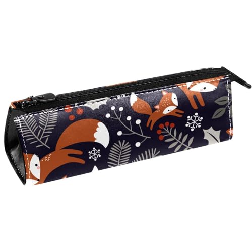 VAPOKF Fox Family Mon and Baby Stifttasche, Schreibwaren-Tasche, Kosmetiktasche, kompakte Reißverschlusstasche, multi, 5.5 ×6 ×20CM/2.2x2.4x7.9 in, Taschen-Organizer von VAPOKF