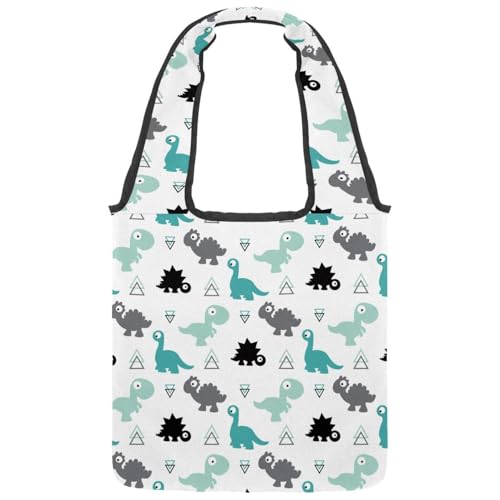 VAPOKF Grüne Dinosaurier-Canvas-Tragetaschen, Damen-Schulterhandtaschen, große wiederverwendbare Tragetasche, Schultertasche für Schule, Arbeit, Büro, Reisen, Einkaufen, Freizeit VAPOKF Grüne Dinosaurier-Canvas-Tragetaschen, Damen-Schulterhandtaschen, große wiederverwendbare Tragetasche, Schultertasche für Schule, Arbeit, Büro, Reisen, Einkaufen, Freizeit von VAPOKF