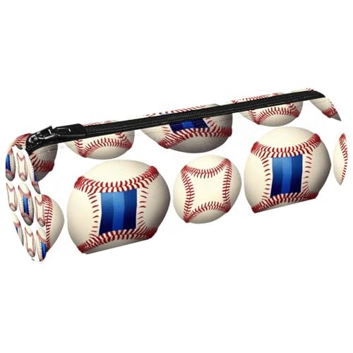 VAPOKF Grunge Baseballs Stifteetui Münzbörse Kosmetiktasche Make-up Tasche für Schüler Schreibwaren Schule Büro Aufbewahrung von VAPOKF
