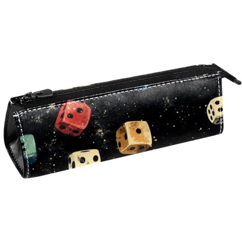 VAPOKF Grunge Casino Würfel-Stifttasche, Schreibwaren-Tasche, Kosmetiktasche, kompakte Reißverschlusstasche von VAPOKF