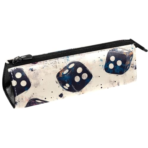 VAPOKF Grunge Casino Würfel-Stifttasche, Schreibwaren-Tasche, Kosmetiktasche, kompakte Reißverschlusstasche von VAPOKF