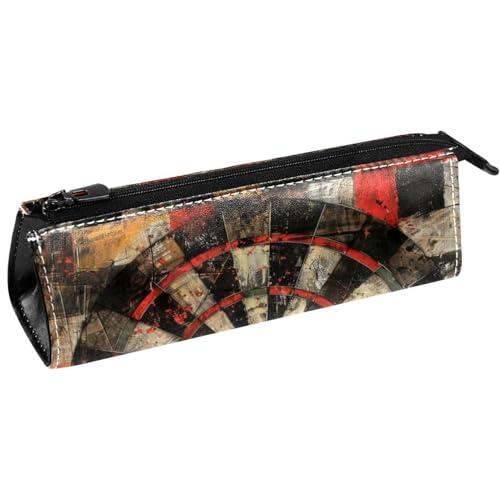 VAPOKF Grunge Dartboard-Stifttasche, Schreibwaren-Tasche, Kosmetiktasche, kompakte Reißverschlusstasche, multi, 5.5 ×6 ×20CM/2.2x2.4x7.9 in, Taschen-Organizer von VAPOKF