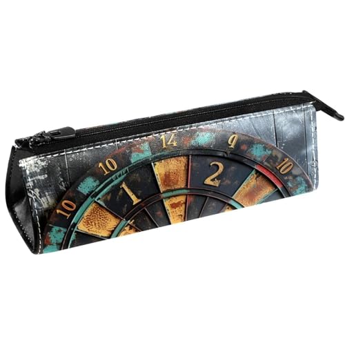 VAPOKF Grunge Dartboard-Stifttasche, Schreibwaren-Tasche, Kosmetiktasche, kompakte Reißverschlusstasche, multi, 5.5 ×6 ×20CM/2.2x2.4x7.9 in, Taschen-Organizer von VAPOKF