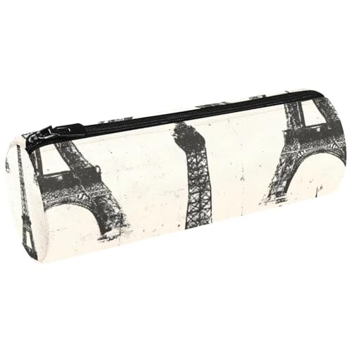 VAPOKF Grunge Eiffelturm Leinwand Stifteetui Münzbörse Kosmetiktasche Make-up Tasche für Schüler Schreibwaren Schule Büro Aufbewahrung von VAPOKF