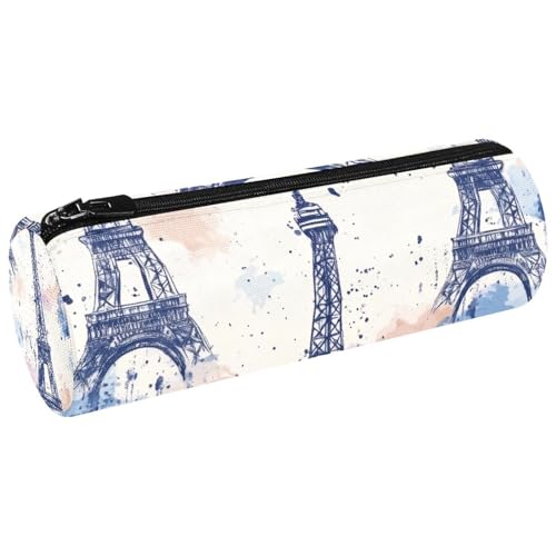 VAPOKF Grunge Eiffelturm Malerei Leinwand Stifteetui Münzbörse Kosmetiktasche für Schüler Schreibwaren Schule Büro Aufbewahrung von VAPOKF