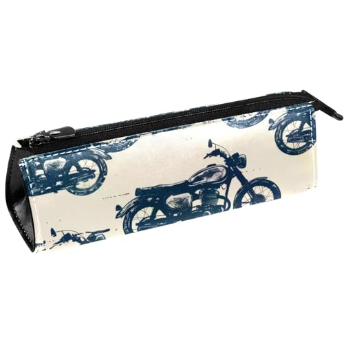 VAPOKF Grunge Federmäppchen für Motorräder, Schreibwaren-Tasche, Kosmetiktasche, kompakte Reißverschlusstasche, multi, 5.5 ×6 ×20CM/2.2x2.4x7.9 in, Taschen-Organizer von VAPOKF