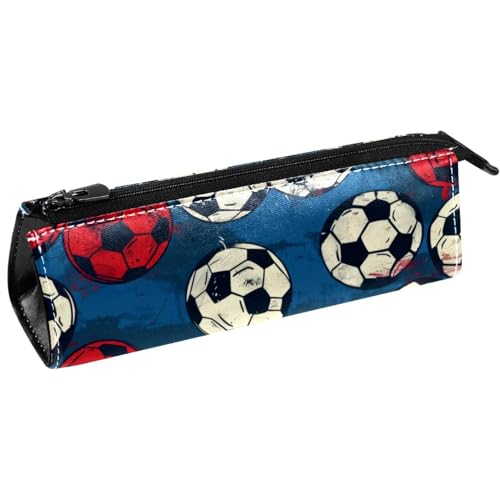 VAPOKF Grunge Fußball-Federtasche, Schreibwaren-Tasche, Kosmetiktasche, kompakte Reißverschlusstasche von VAPOKF