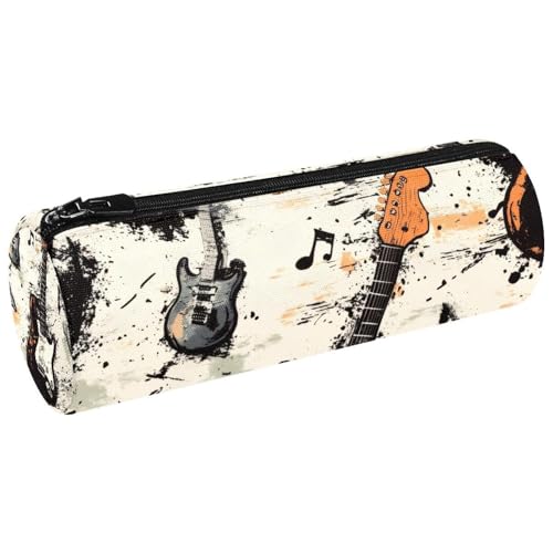VAPOKF Grunge Gitarren Instrumente Stifteetui Münzbörse Kosmetiktasche Make-up Tasche für Schüler Schreibwaren Schule Büro Aufbewahrung von VAPOKF