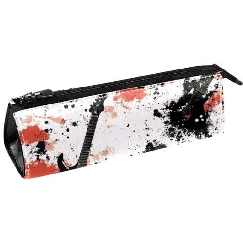 VAPOKF Grunge Gitarren Stiftetasche, Schreibwaren-Tasche, Kosmetiktasche, kompakte Reißverschlusstasche von VAPOKF