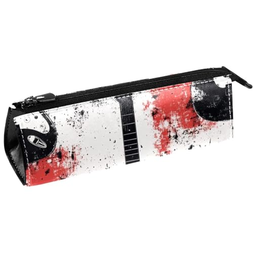 VAPOKF Grunge Gitarren-Stifttasche, Schreibwaren-Tasche, Kosmetiktasche, kompakte Reißverschlusstasche von VAPOKF