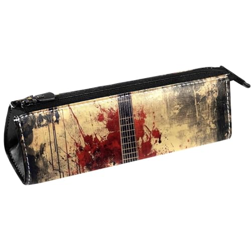 VAPOKF Grunge Gitarren-Stifttasche, Schreibwaren-Tasche, Kosmetiktasche, kompakte Reißverschlusstasche von VAPOKF