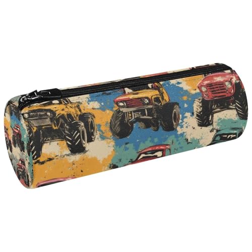 VAPOKF Grunge Monster Truck Cars Stifteetui Münzbörse Kosmetiktasche Make-up Tasche für Schüler Schreibwaren Schule Büro Aufbewahrung von VAPOKF