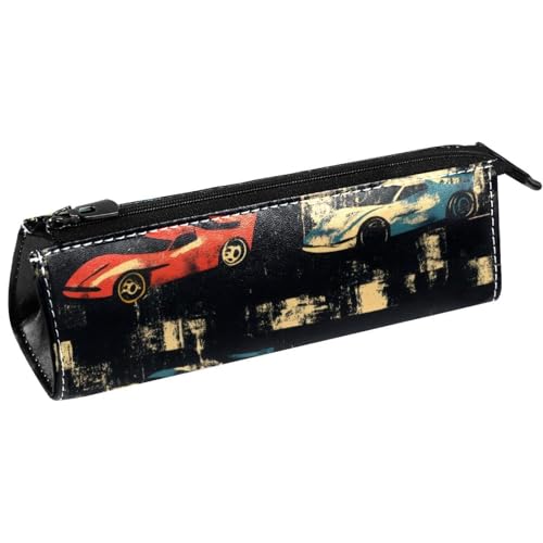 VAPOKF Grunge Racing Cars Stiftetasche, Schreibwaren-Tasche, Kosmetiktasche, kompakte Reißverschlusstasche von VAPOKF