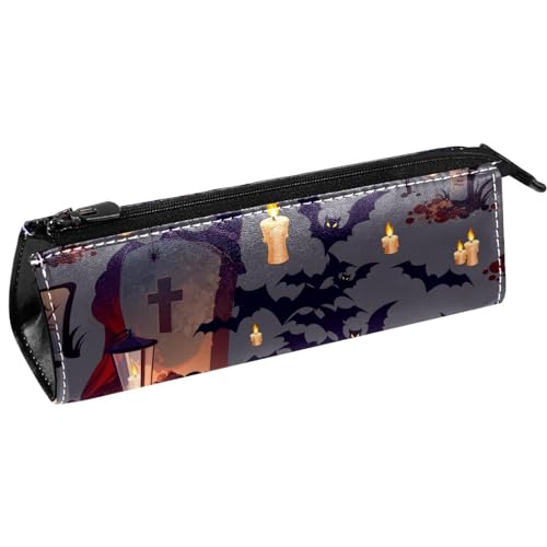 VAPOKF Halloween Grab fliegende Fledermaus Kerzen Stiftebeutel Schreibwaren Tasche Bleistift Tasche Kosmetik Tasche Kompakte Reißverschlusstasche, multi, 5.5 ×6 ×20CM/2.2x2.4x7.9 in, Taschen-Organizer von VAPOKF