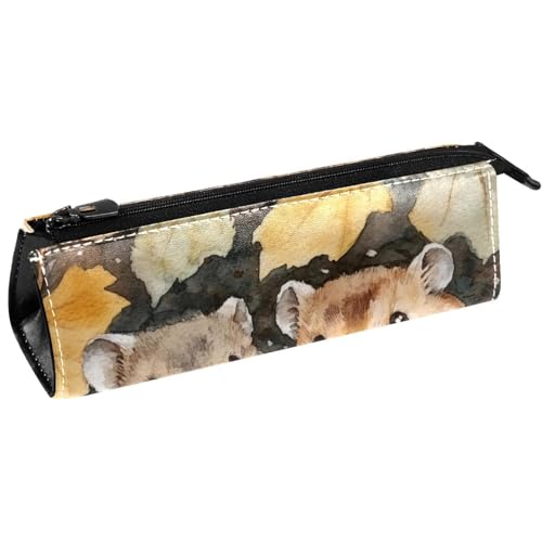 VAPOKF Hamster-Nüsse im Korb, Stiftetasche, Schreibwaren-Tasche, Kosmetiktasche, kompakte Reißverschlusstasche von VAPOKF
