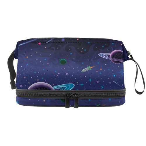 VAPOKF Kosmetiktasche für Damen und Mädchen, Motiv: Kritzelmenmenmenmenmenmen/Sonnenbrillen, Reise-Kulturbeutel, Make-up, praktische Tasche, Organizer-Tasche mit Pinselfach, Mehrfarbig 11, 27x15x14 cm von VAPOKF