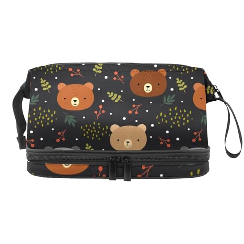 VAPOKF Kosmetiktasche für Damen und Mädchen, Motiv: Kritzelmenmenmenmenmenmen/Sonnenbrillen, Reise-Kulturbeutel, Make-up, praktische Tasche, Organizer-Tasche mit Pinselfach, Mehrfarbig 6, 27x15x14 cm von VAPOKF