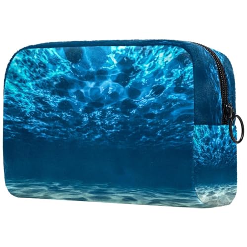 VAPOKF Kosmetiktasche mit Dinosaurier-Muster, für Damen, Reise-Kulturbeutel, groß, Make-up, praktische Tasche mit Reißverschluss, Mehrfarbig 10, 18.5x7.5x13cm/7.3x3x5.1in, Kosmetikkoffer von VAPOKF