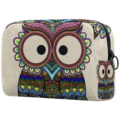 VAPOKF Kosmetiktasche mit Dinosaurier-Muster, für Damen, Reise-Kulturbeutel, groß, Make-up, praktische Tasche mit Reißverschluss, Mehrfarbig 14, 18.5x7.5x13cm/7.3x3x5.1in, Kosmetikkoffer von VAPOKF